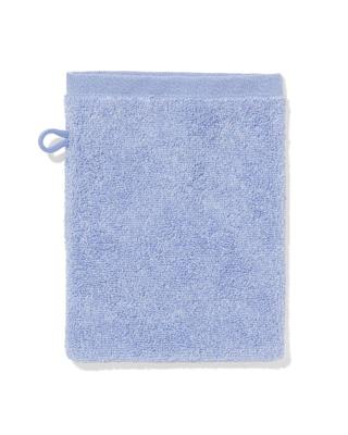 HEMA Washand 16x21cm zware kwaliteit gemêleerd blauw (blauw)