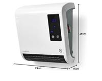 Nedis HTBA20WT Keramische ventilatorkachel 20 m² Wit, Grijs - thumbnail