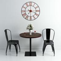 Wandklok 58 cm metaal rood - thumbnail