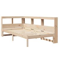 Bed met boekenkast zonder matras massief grenenhout 90x200 cm - thumbnail