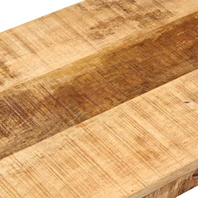 Bankje 110 cm massief ruw mangohout en staal