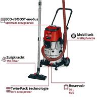 Einhell Power X-Change TE-VC 36/30 Li S-Solo Nat- en droogzuiger 30 l Zonder accu - thumbnail