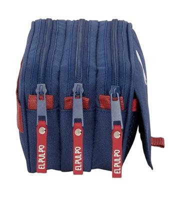 Pennenetui met 3 vakken El Pulpo Marineblauw 21,5 x 10 x 8 cm