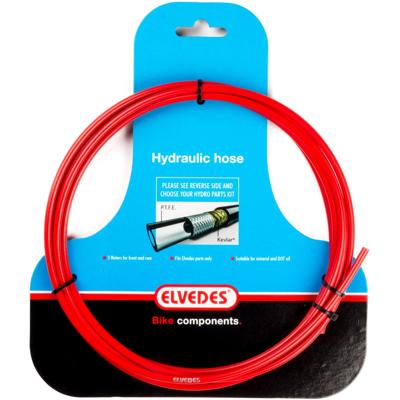 Hydraulische leiding Elvedes met PTFE voering en kevlar protectie - rood (3 meter op kaart) Hydraulische leiding Elvedes met PTFE voering en kevlar protectie - rood (3 meter op kaart)