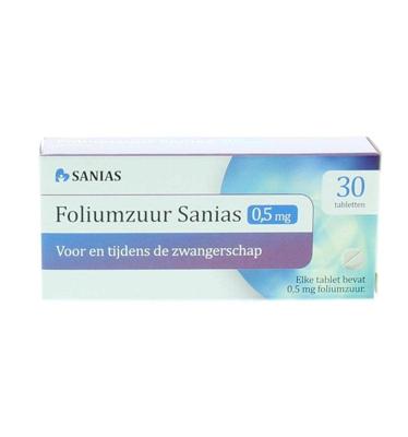 Sanias Foliumzuur 0.5mg 30 Tabletten