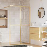 Inloopdouchewand transparant 118x195 cm ESG-glas goudkleurig - thumbnail