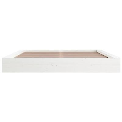 Bedframe massief hout wit 160x200 cm - thumbnail