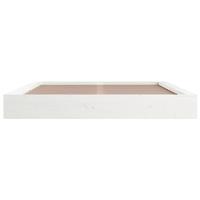 Bedframe massief hout wit 160x200 cm - thumbnail