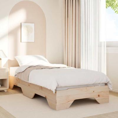 Bedframe zonder matras stapelbaar 90x200 cm massief hout