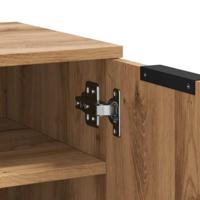 Schoenenkast 30x35x70 cm bewerkt hout artisanaal eikenkleur - thumbnail