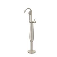 Badmengkraan IVY Pact Vrijstaand Met Draaibare Uitloop Slang 150 cm En Satin Handdouche Geborsteld Nickel PVD - thumbnail