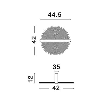 Lyora Strakke plafondlampNoah Ø 42cm koffie bruin - 9054448