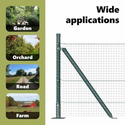 VidaXL Afrasteringspaal groen 10 x 0,5 m (16 x 16 mm gaas) staal