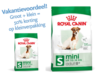 Royal Canin Mini Adult 8+ 8 kg Senior Gevogelte, Rijst, Groente
