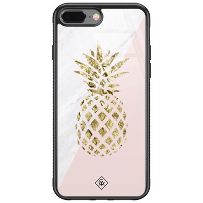 iPhone 8 Plus/7 Plus glazen hardcase - Ananas