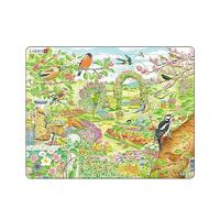 Selecta Larsen legpuzzel dieren - tuinvogels en bloemen, 60st. - thumbnail
