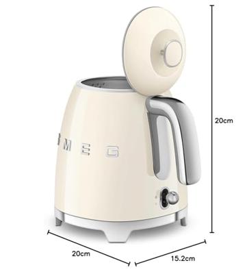 Smeg KLF05CREU jaren &apos;50 waterkoker, crème