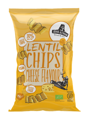 John Altman Lentil Chips Cheese Flavour Bio