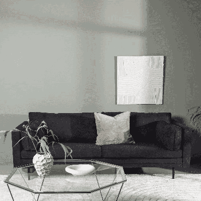 Nohr 3-zits Bank 'Tylan' Linnenmix, kleur Zwart