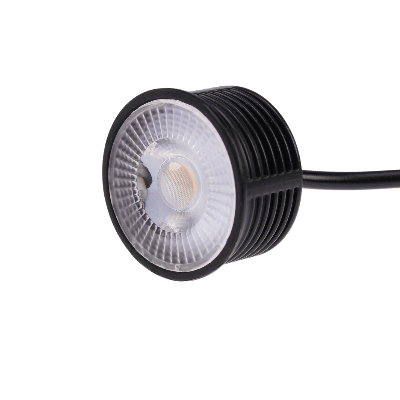 LED spot 5W 400 lumen 38° 2700K dimbaar vervangt een GU10 lamp slechts 26mm hoog zwart