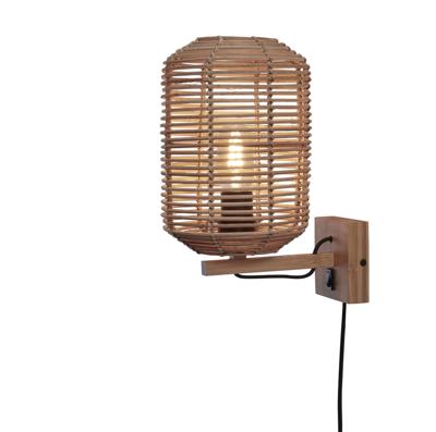 GOOD&MOJO Wandlamp 'Tanami' Rotan, 18cm, kleur Naturel GOOD&MOJO Wandlamp 'Tanami' Rotan, 18cm, kleur Naturel
