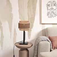 GOOD&MOJO Tafellamp Bhutan - Bamboe|Zwart - 22x22x40cm - thumbnail