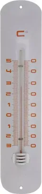 Muurthermometer metaal wit 30x6,5x1 cm Nature - Nature Muurthermometer metaal wit 30x6,5x1 cm Nature - Nature