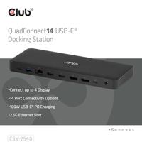 club3D CSV-2540 USB-C dockingstation Geïntegreerde kaartlezer, USB-C Power Delivery - thumbnail