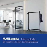 Maul Staande kapstok 9424190 MAULsamba Aantal haken: 10 (b x h x d) 1.155 x 172.5 x 50.8 m Metaal Zwart 1 stuk(s) - thumbnail