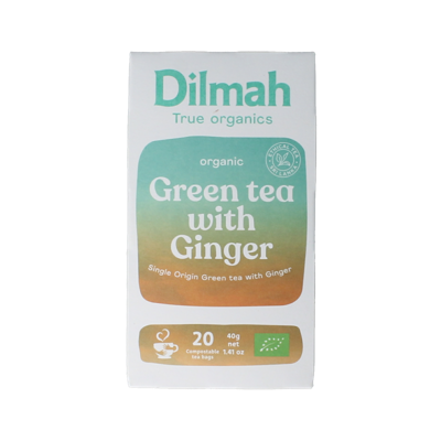 Dilmah Green tea with ginger bio 20 Zakjes
