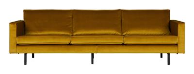 WOOOD Rodeo 3-zits bank velvet Okergeel