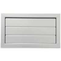 Overdrukrooster aluminium wit RAL 9010 - thumbnail