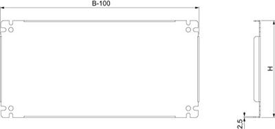 Schneider Electric NSYSPMP6080 (l x b) 800 mm x 597 mm Staal 1 stuk(s)