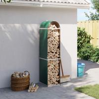 VidaXL Haardhoutopslag 40x45x170 cm gegalvaniseerd staal groen - thumbnail