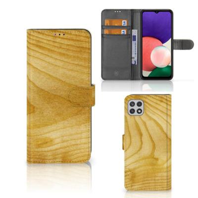 Samsung Galaxy A22 5G | Book Style Case | Licht Hout