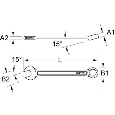 KS Tools 517.0610 5170610 Ring-steeksleutel Sleutelbreedte (metrisch) 10 mm