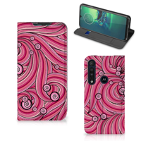 Motorola G8 Plus | Bookcase | Swirl Pink - thumbnail
