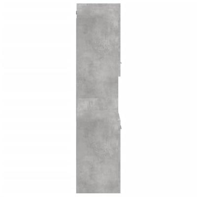 Badkamerwandkast 30x30x130 cm bewerkt hout betongrijs
