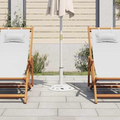 VidaXL Parasolvoet 9 kg 40 cm gietijzer wit