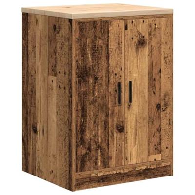 Garagekast 60x51x85 cm massief grenenhout oud hout