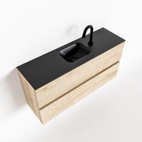 MONDIAZ ADA 100cm toiletmeubel washed oak. LEX wastafel urban midden 1 kraangat - thumbnail