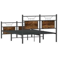 Bedframe zonder matras hout gerookt eikenkleurig 120x200 cm - thumbnail
