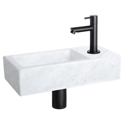 Fonteinset Differnz Helios 37.5x18.5x9.5 cm Marmer Wit Met Rechte Kraan Mat Zwart Differnz Fonteinset Differnz Helios 37.5x18.5x9.5 cm Marmer Wit Met Rechte Kraan Mat Zwart Differnz