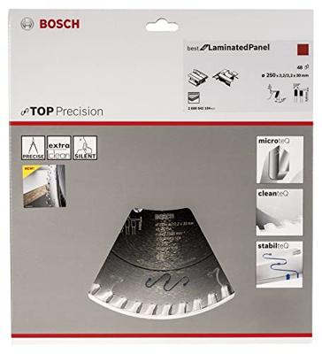 Bosch Accessoires Cirkelzaagblad Top Precision Best for Laminated Panel Abrasive 250 x 30 x 3,2 mm, 48 1st - 2608642104
