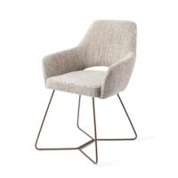 Jesper Home Yanai eetkamerstoel Caramel Grid beehive rose - thumbnail