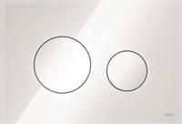 Bedieningsplaat TECE Loop Met Duospoeltechniek Glas Wit Met Glanzend Witte Toetsen - thumbnail