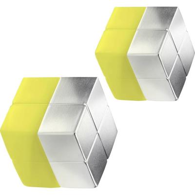 Sigel Neodymium magneet C10 Extra-Strong (b x h x d) 20 x 10 x 20 mm Dobbelsteen Zilver 2 stuk(s) BA704 Sigel Neodymium magneet C10 Extra-Strong (b x h x d) 20 x 10 x 20 mm Dobbelsteen Zilver 2 stuk(s) BA704