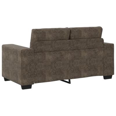 Loveseat met kussen Donkergrijs Kunstleer
