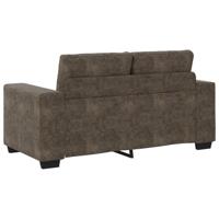 Loveseat met kussen Donkergrijs Kunstleer - thumbnail