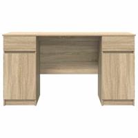 Bureau met lade Sonoma eiken 140 x 49 x 76 cm Bewerkt hout - thumbnail